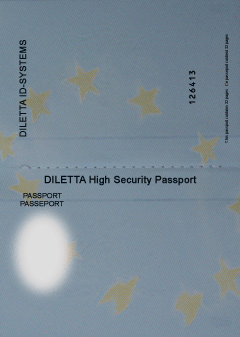 e-Passport with pre-printed OCR serial number for full automated passport production