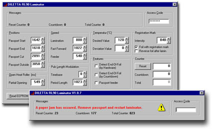 Passport Lamintor - Control Software